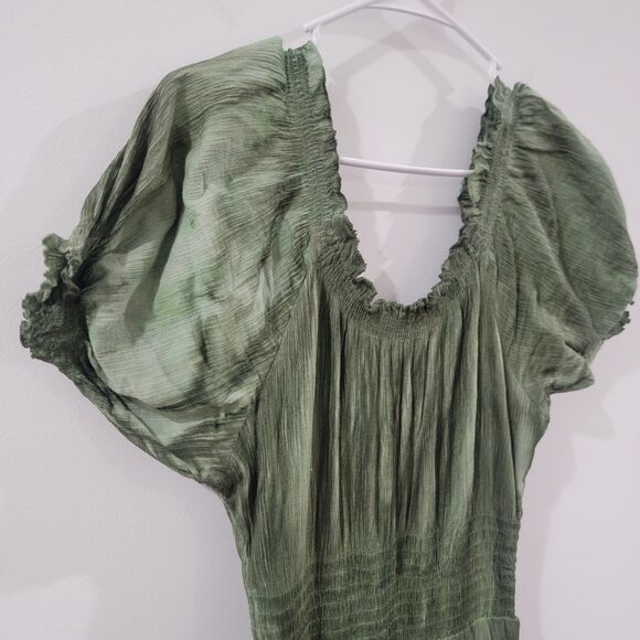 Advance Apparels Womens Dress One Size Green Milkmaid Fairy Ren Faire - Picture 4 of 8